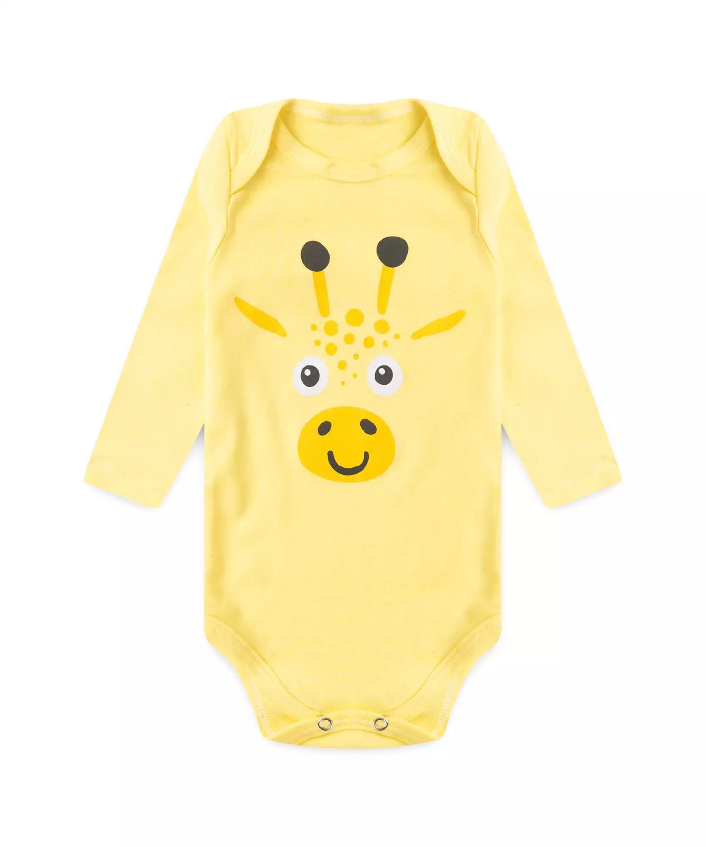 Conjunto Body para Bebê Unissex Girafinha Amarelo