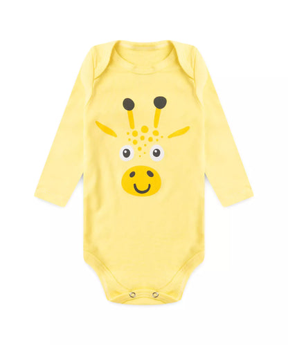 Conjunto Body para Bebê Unissex Girafinha Amarelo