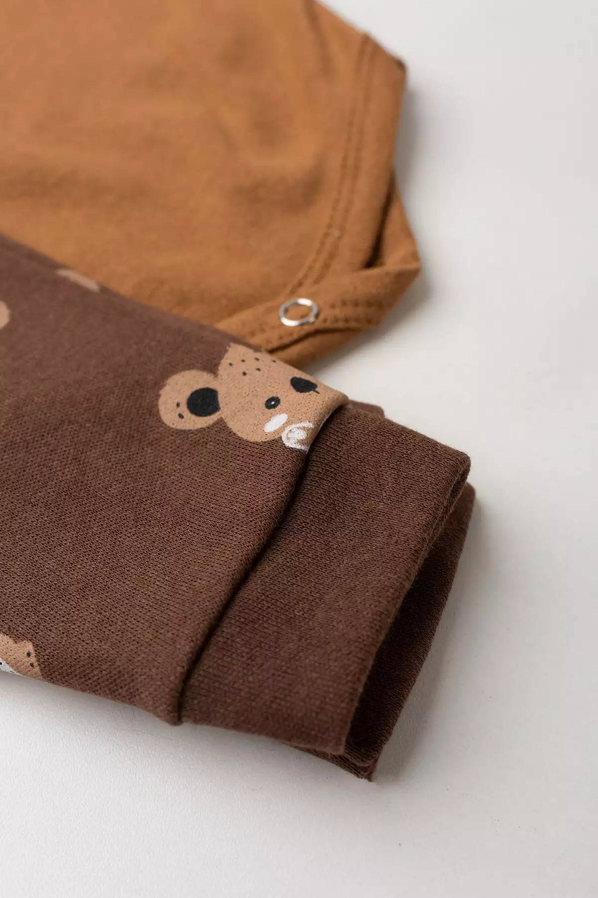 Conjunto Body para Bebê Unissex Ursinho Aconchego Marrom
