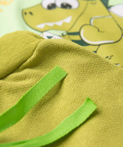 Conjunto Curto Bebê Menino Acampamento Dino Verde