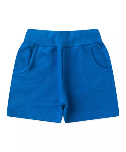 Conjunto Curto Bebê Menino Dino no Trator Azul