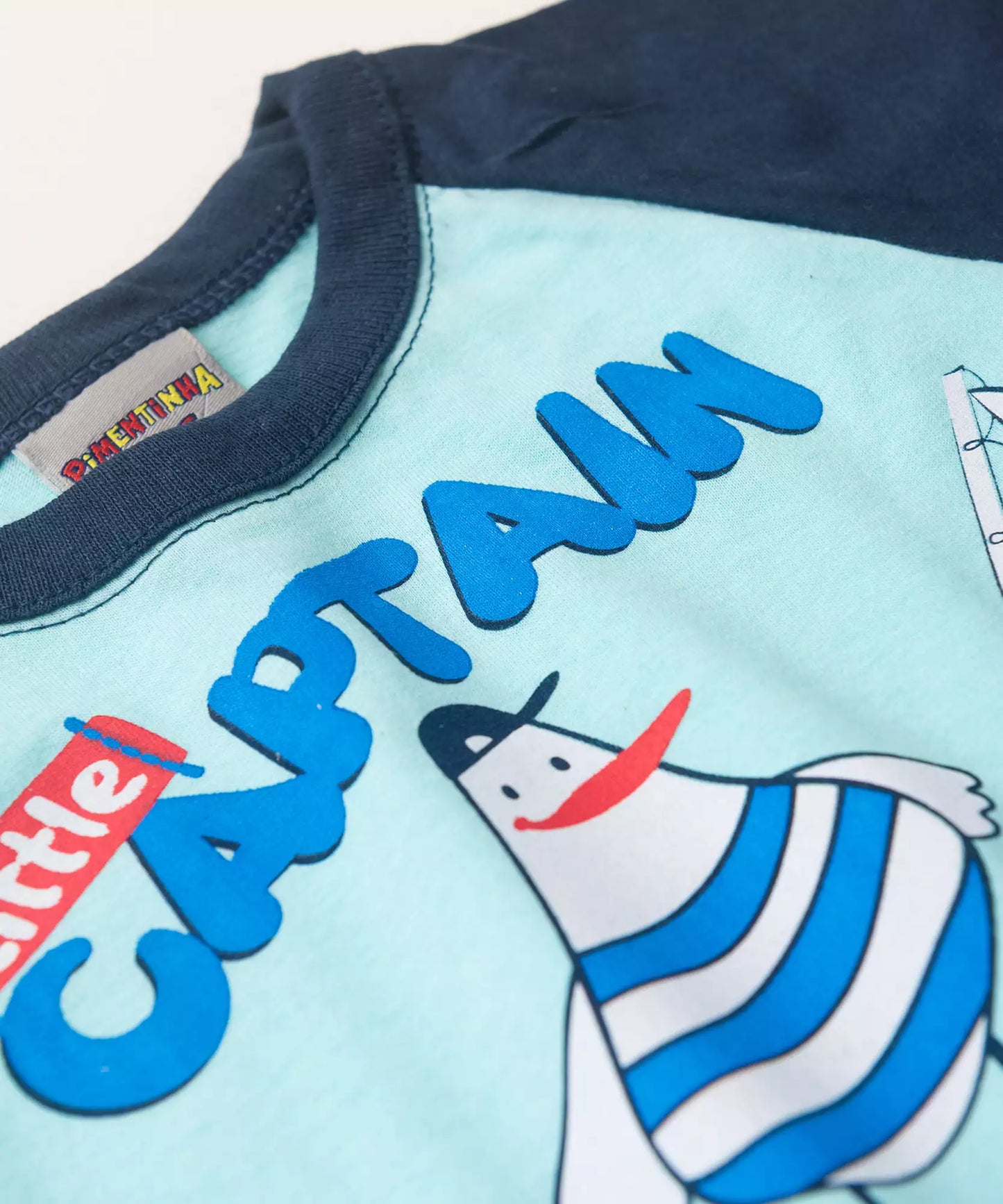 Conjunto Curto Bebê Menino Little Captain Azul