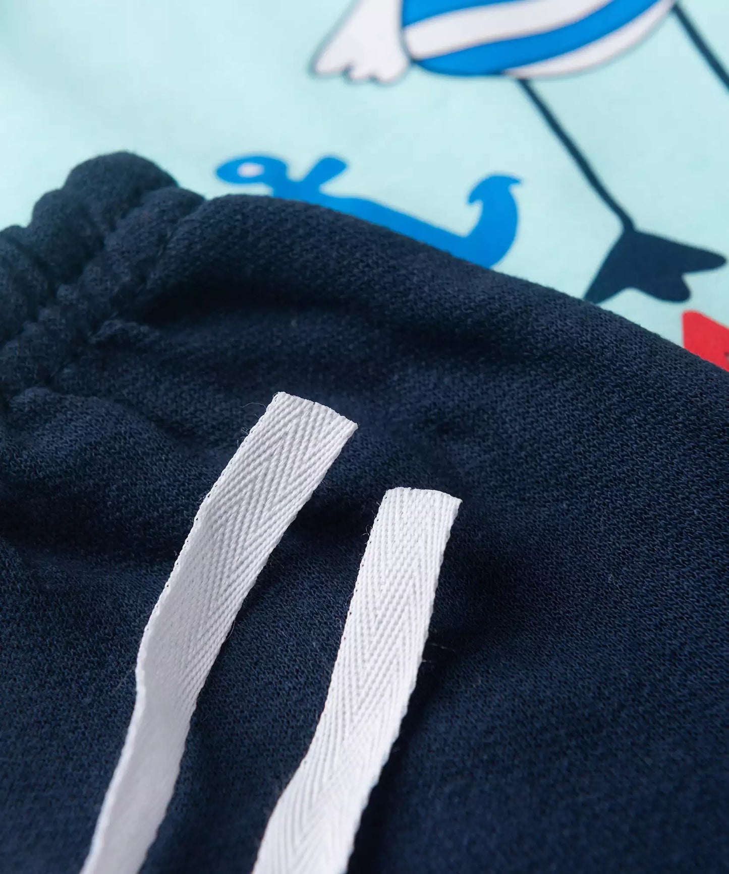 Conjunto Curto Bebê Menino Little Captain Azul