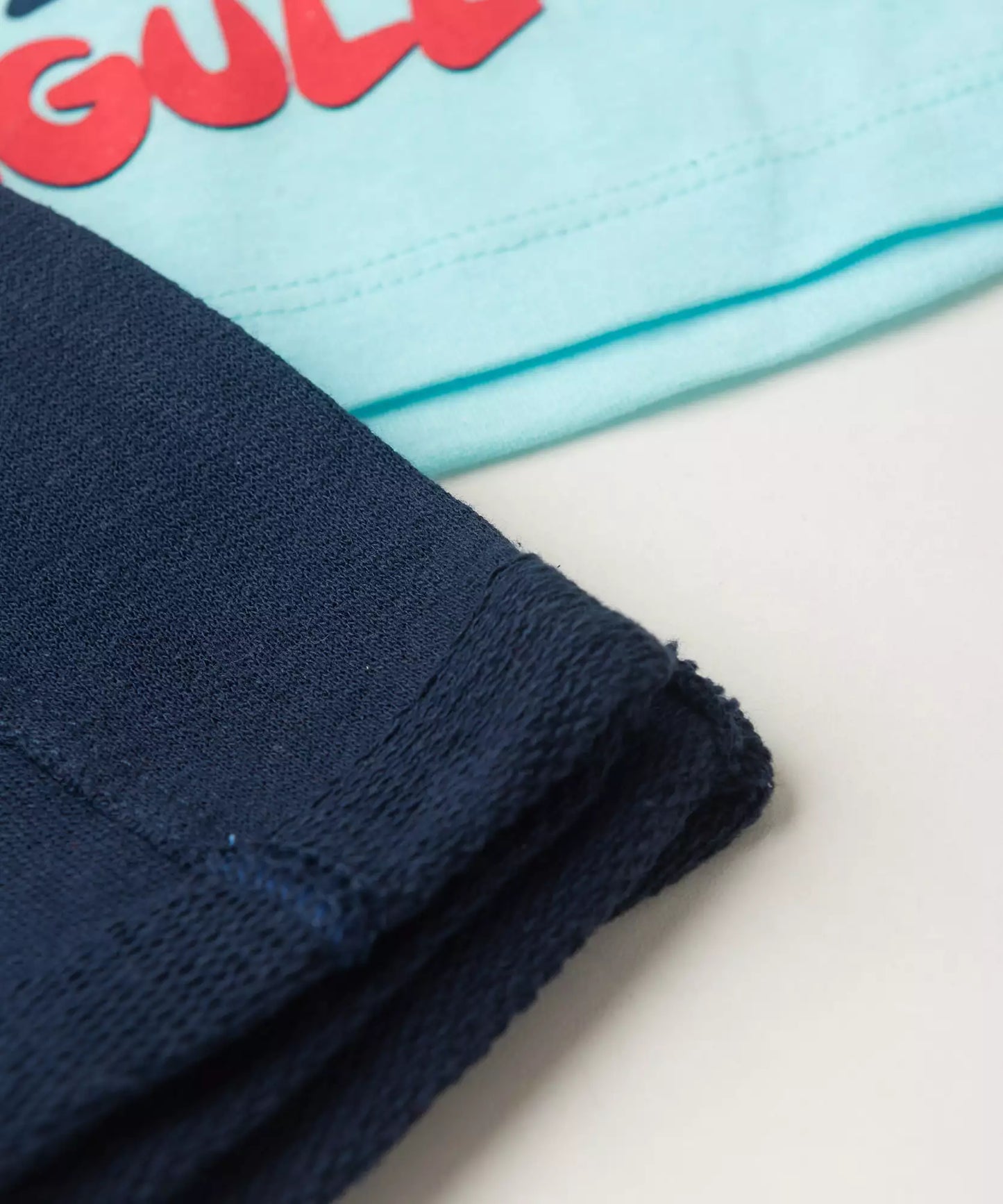Conjunto Curto Bebê Menino Little Captain Azul