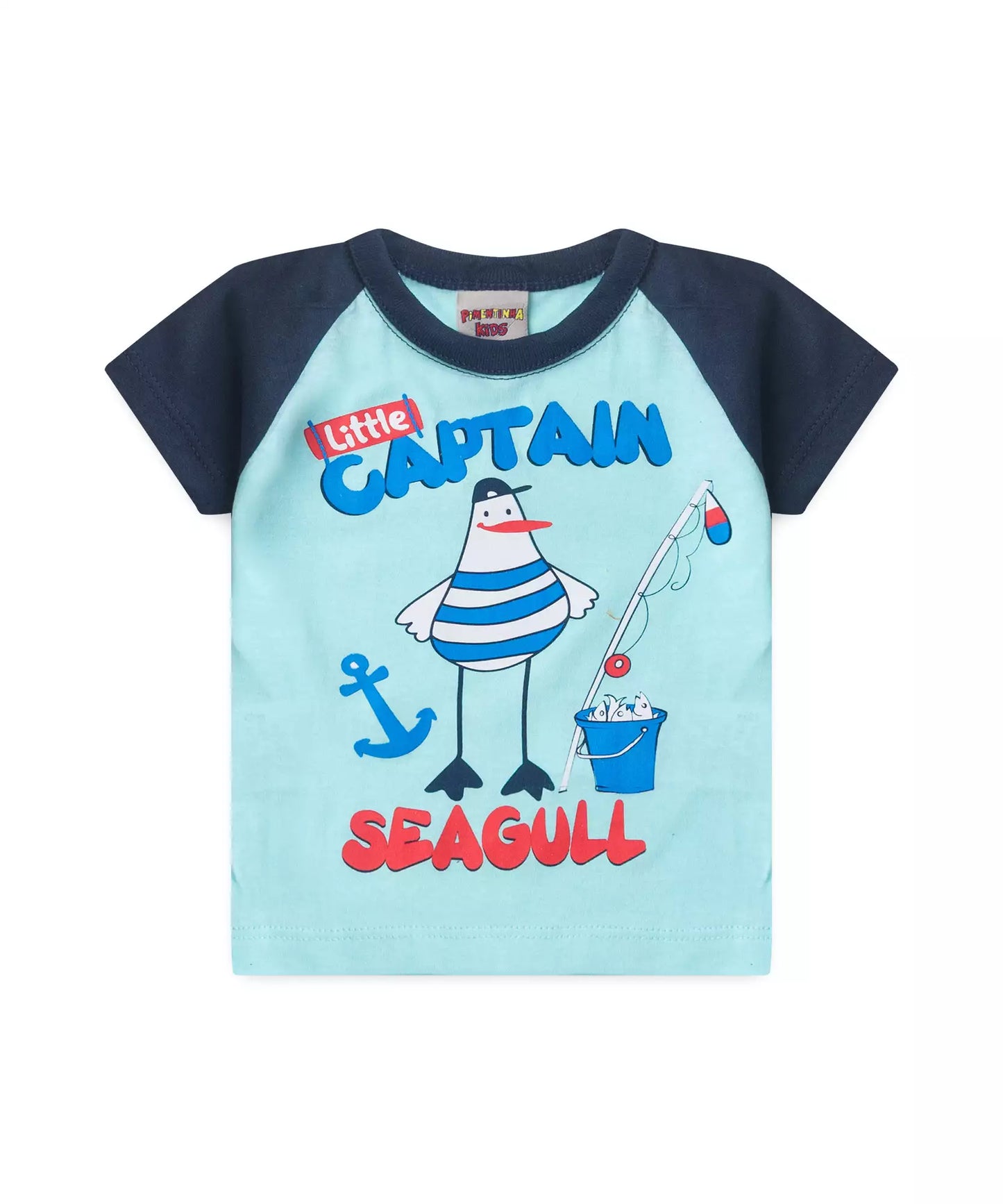 Conjunto Curto Bebê Menino Little Captain Azul
