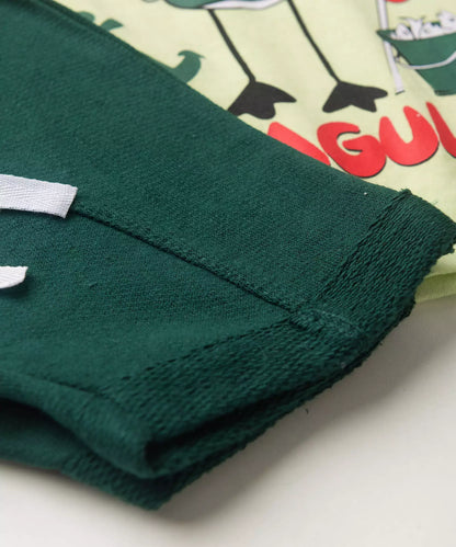 Conjunto Curto Bebê Menino Little Captain Verde