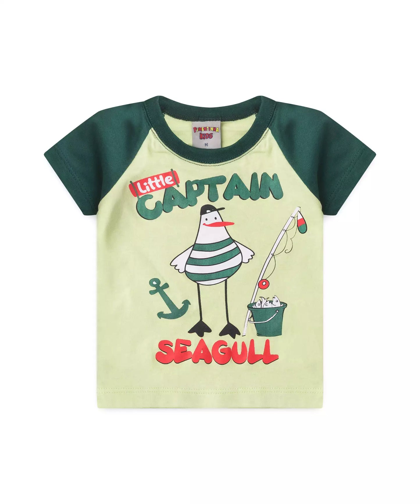 Conjunto Curto Bebê Menino Little Captain Verde