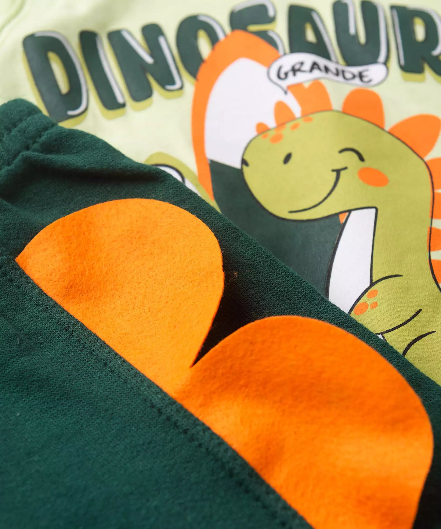 Conjunto Curto Bebê Menino Pequenos Dinossauros Verde