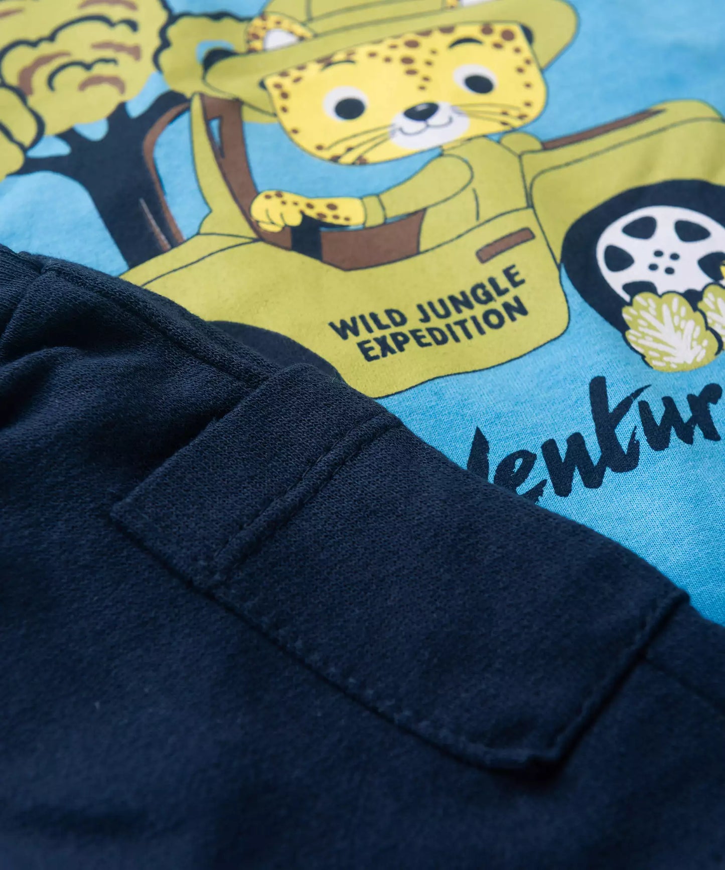 Conjunto Curto Bebê Menino Safari Adventure Azul