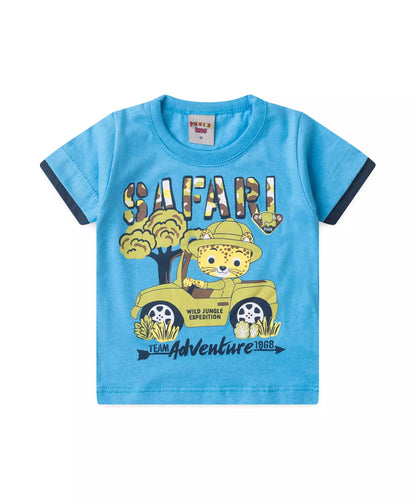 Conjunto Curto Bebê Menino Safari Adventure Azul