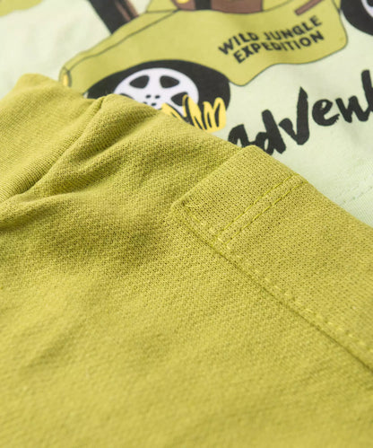 Conjunto Curto Bebê Menino Safari Adventure Verde