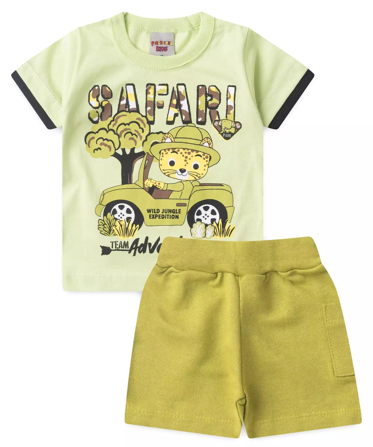 Conjunto Curto Bebê Menino Safari Adventure Verde