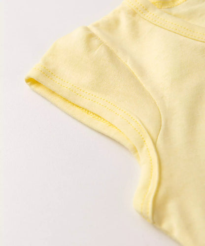 Conjunto Curto Infantil Feminino Bonequinha Amarelo