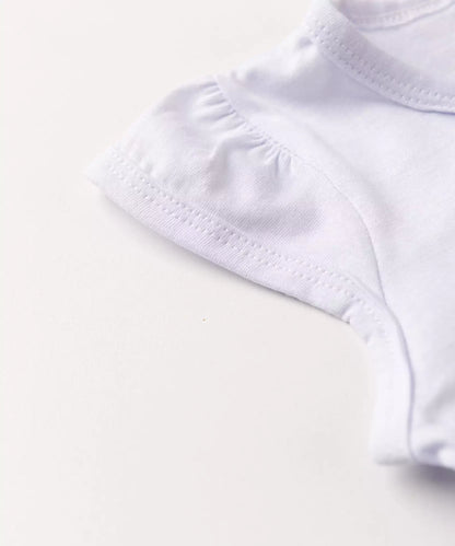 Conjunto Curto Infantil Feminino Bonequinha Branco