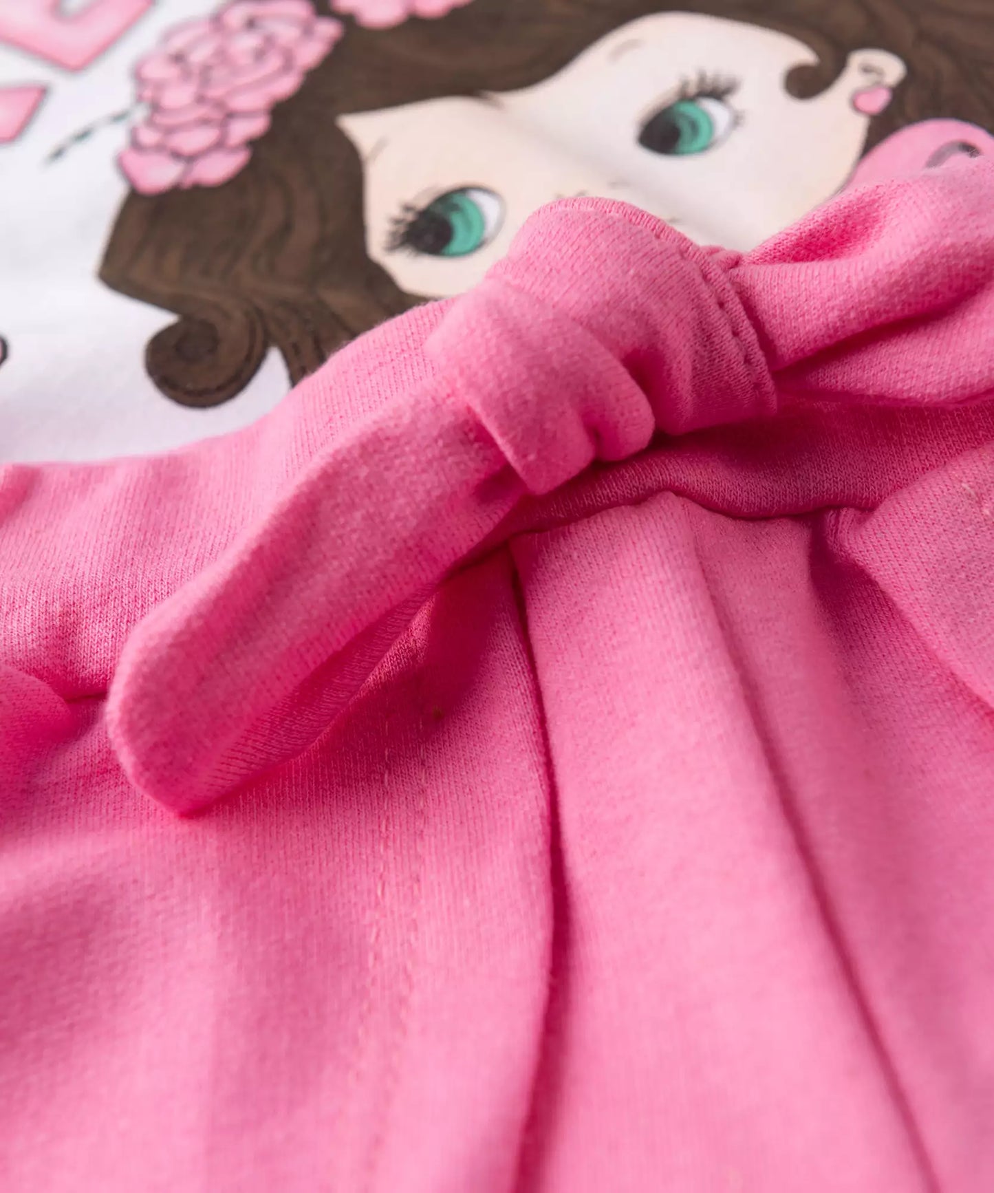 Conjunto Curto Infantil Feminino Bonequinha Branco
