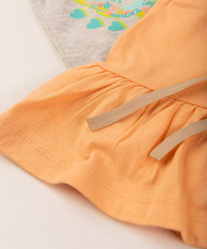 Conjunto Curto Infantil Feminino Borboleta Mescla