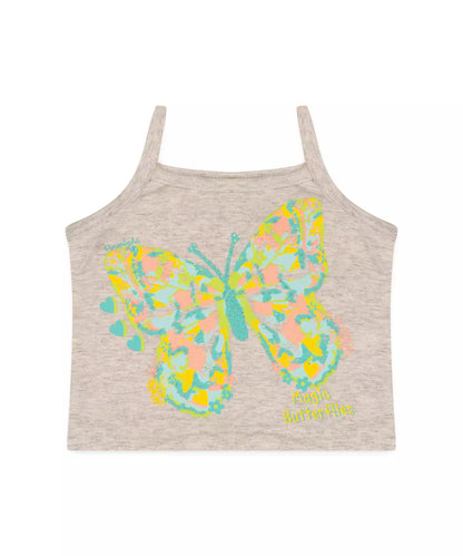 Conjunto Curto Infantil Feminino Borboleta Mescla