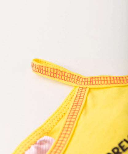 Conjunto Curto Infantil Feminino Coração Amarelo