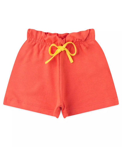 Conjunto Curto Infantil Feminino Coração Amarelo