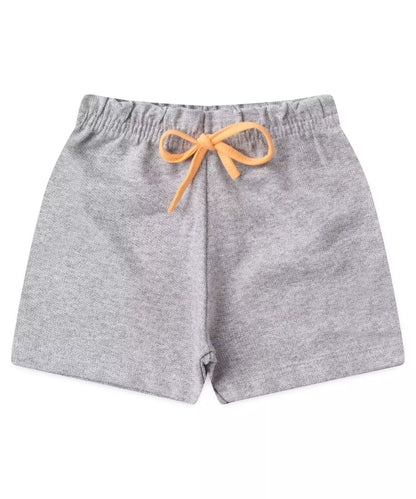 Conjunto Curto Infantil Feminino Coração Salmão