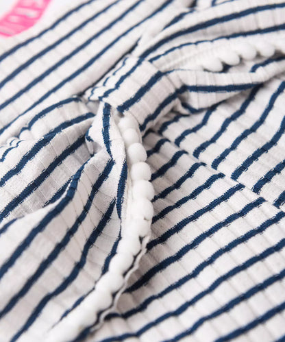 Conjunto Curto Infantil Feminino no Estampado no Branco