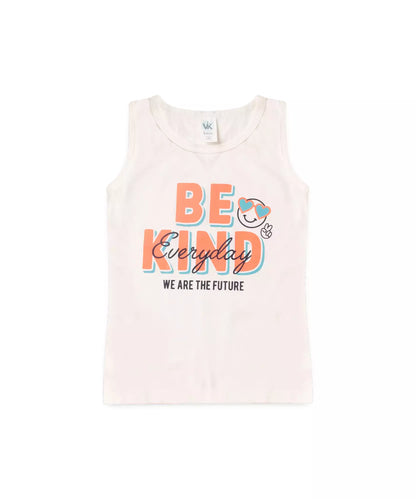 Conjunto Curto Infantil Feminino Estampado Marfim