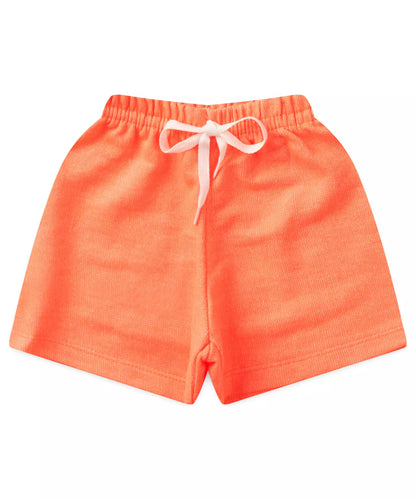 Conjunto Curto Infantil Feminino Estampado Marfim
