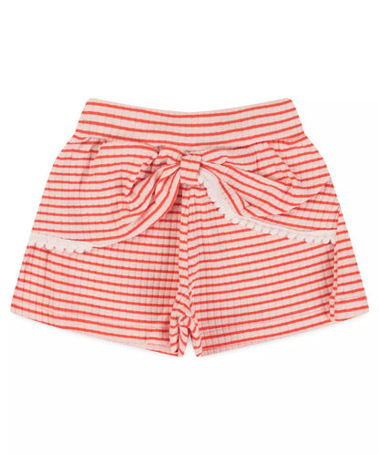 Conjunto Curto Infantil Feminino Estampado Salmão