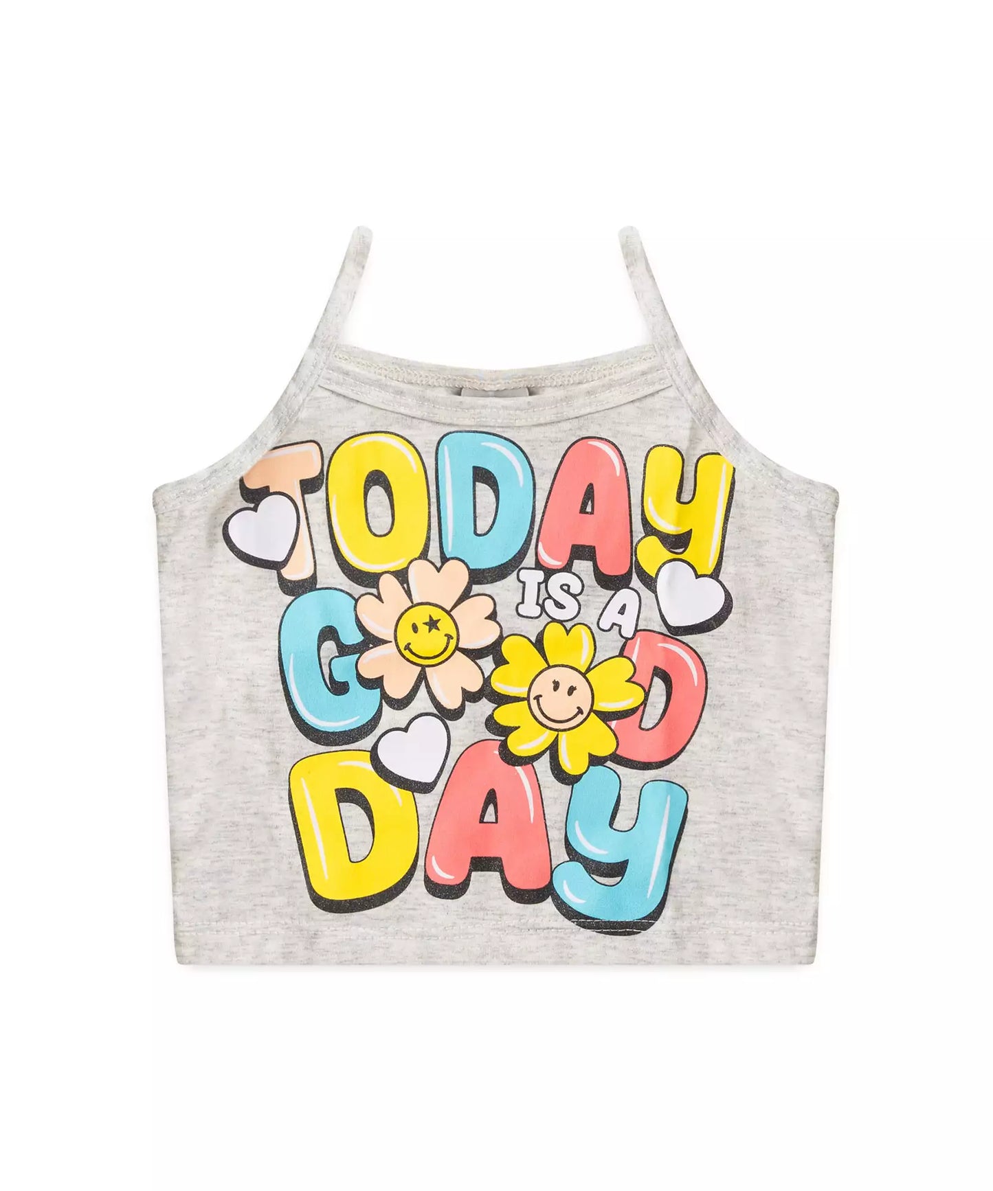 Conjunto Curto Infantil Feminino Good Day Mescla Banana