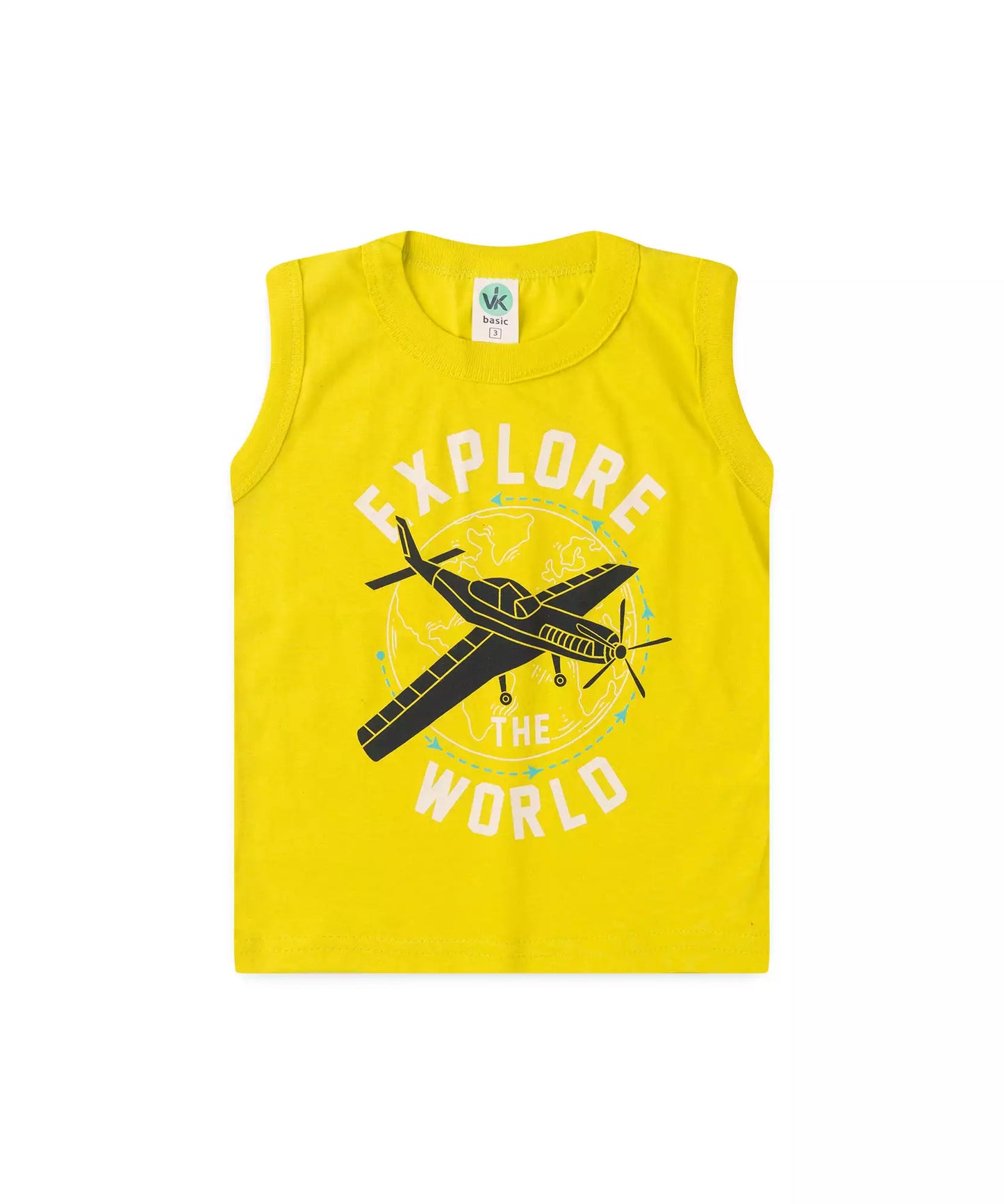 Conjunto Curto Infantil Masculino Avião Verde
