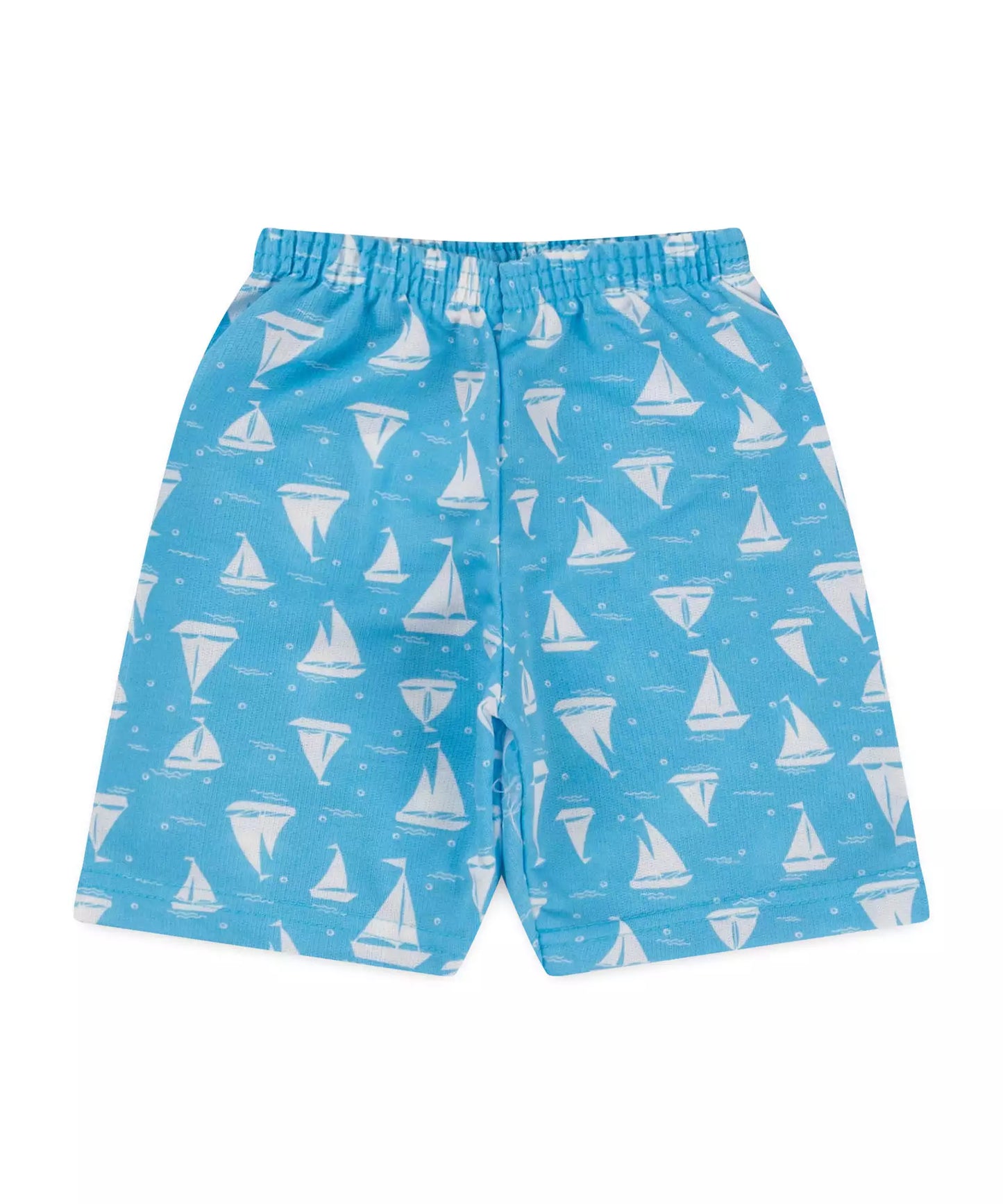 Conjunto Curto Infantil Masculino Barco Marinho