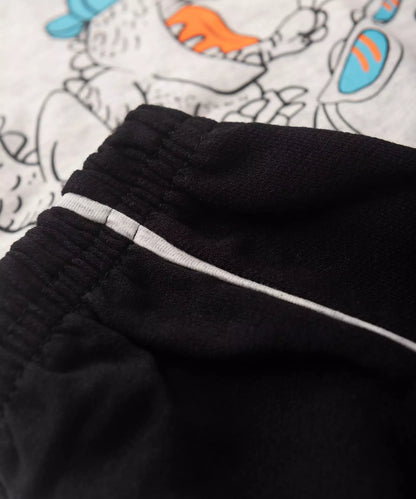 Conjunto Curto Infantil Masculino Dino Mescla