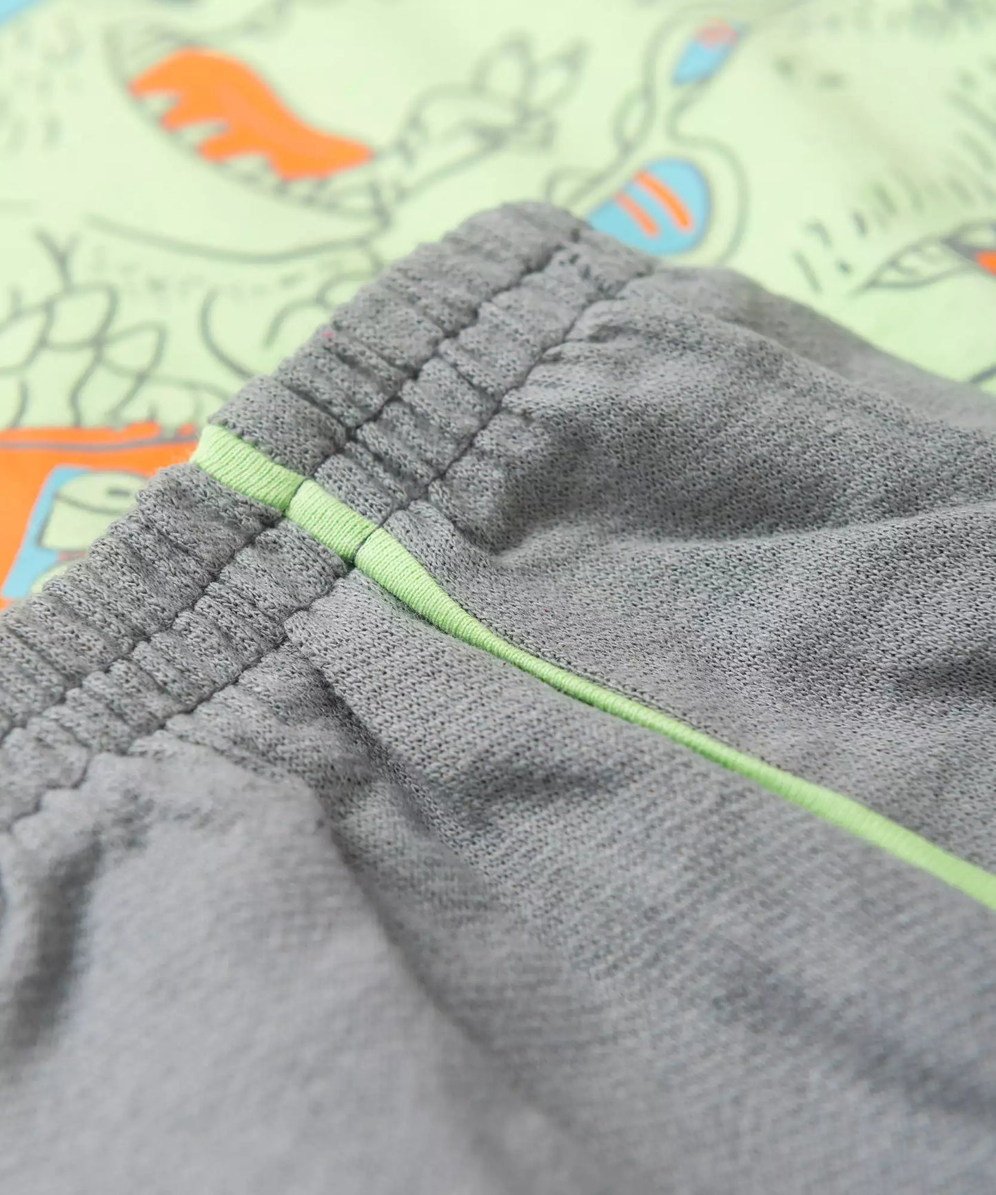 Conjunto Curto Infantil Masculino no Dino no Verde