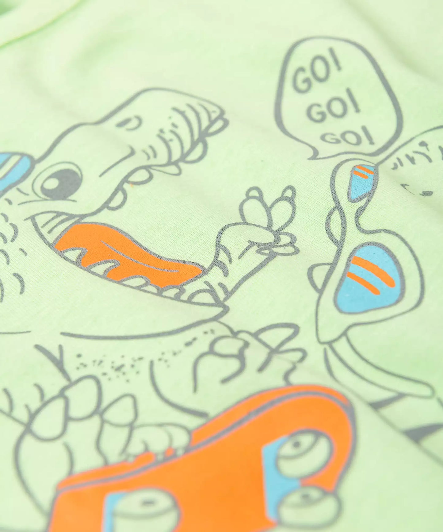 Conjunto Curto Infantil Masculino no Dino no Verde
