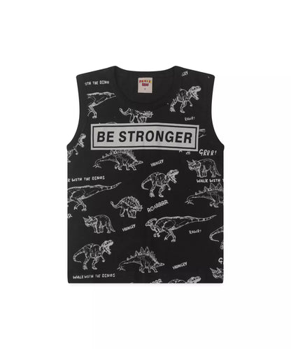 Conjunto Curto Infantil Masculino Dinossauro Preto