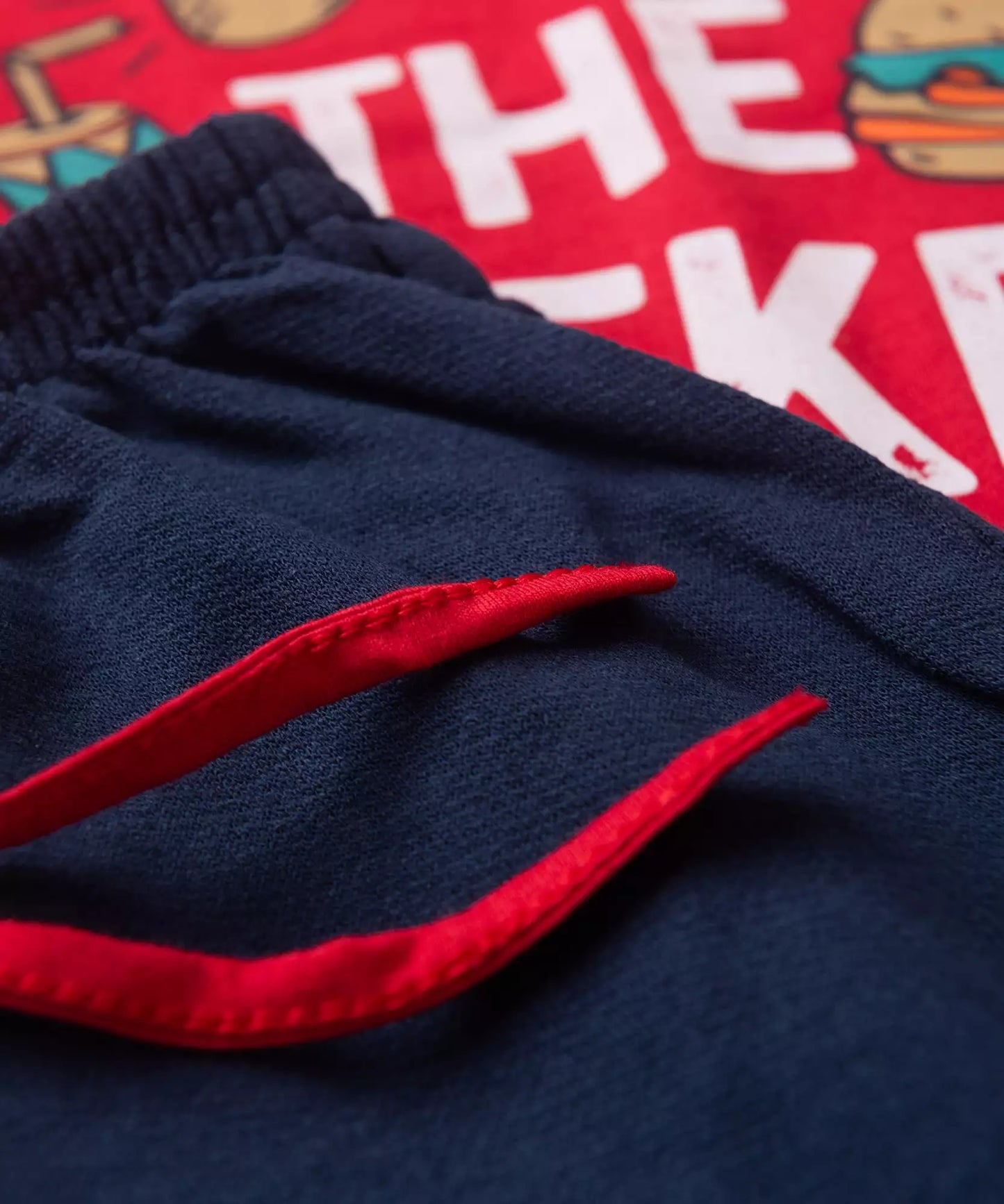 Conjunto Curto Infantil Masculino em Estampado em Vermelho