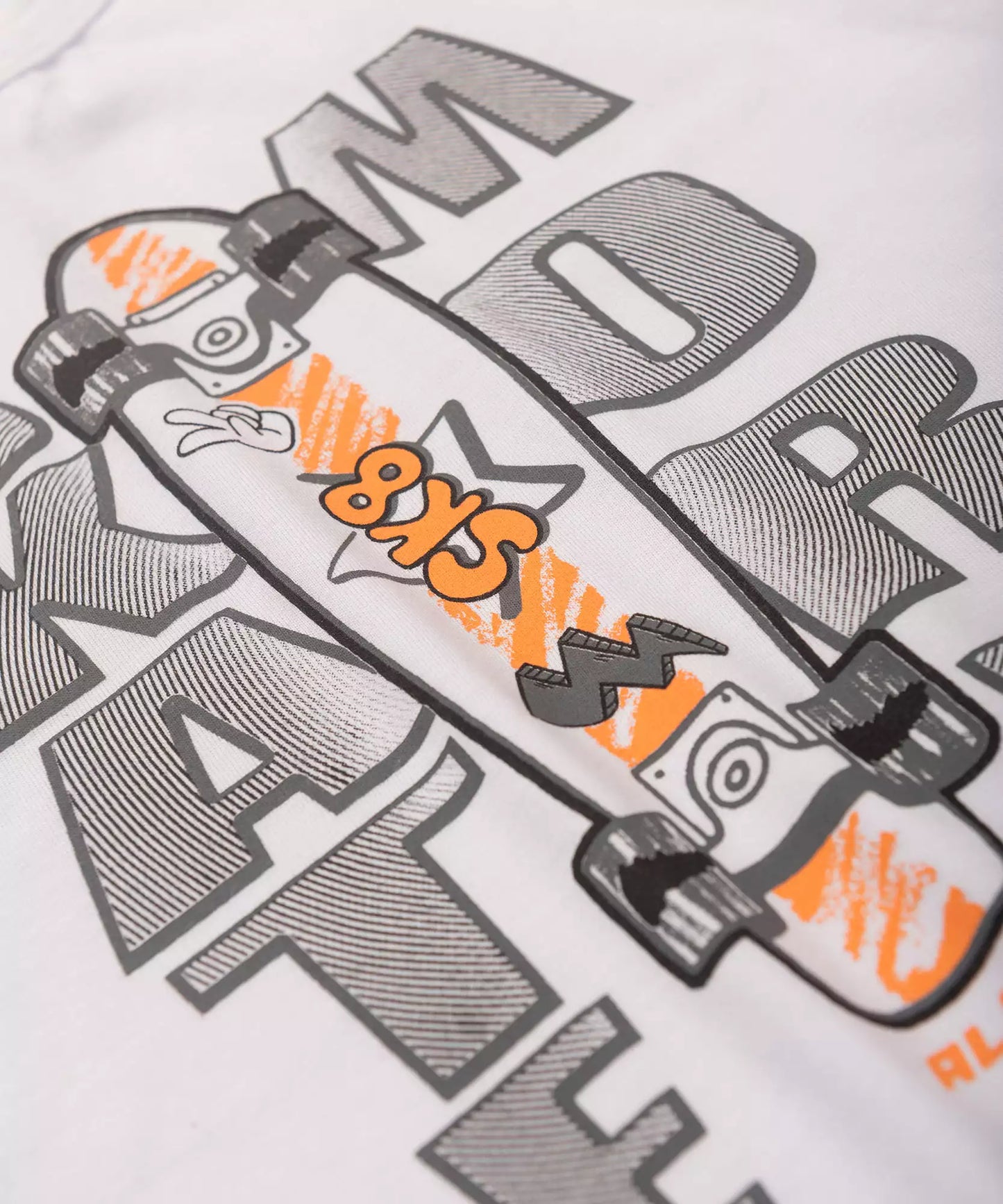 Conjunto Curto Infantil Masculino Skate no Branco