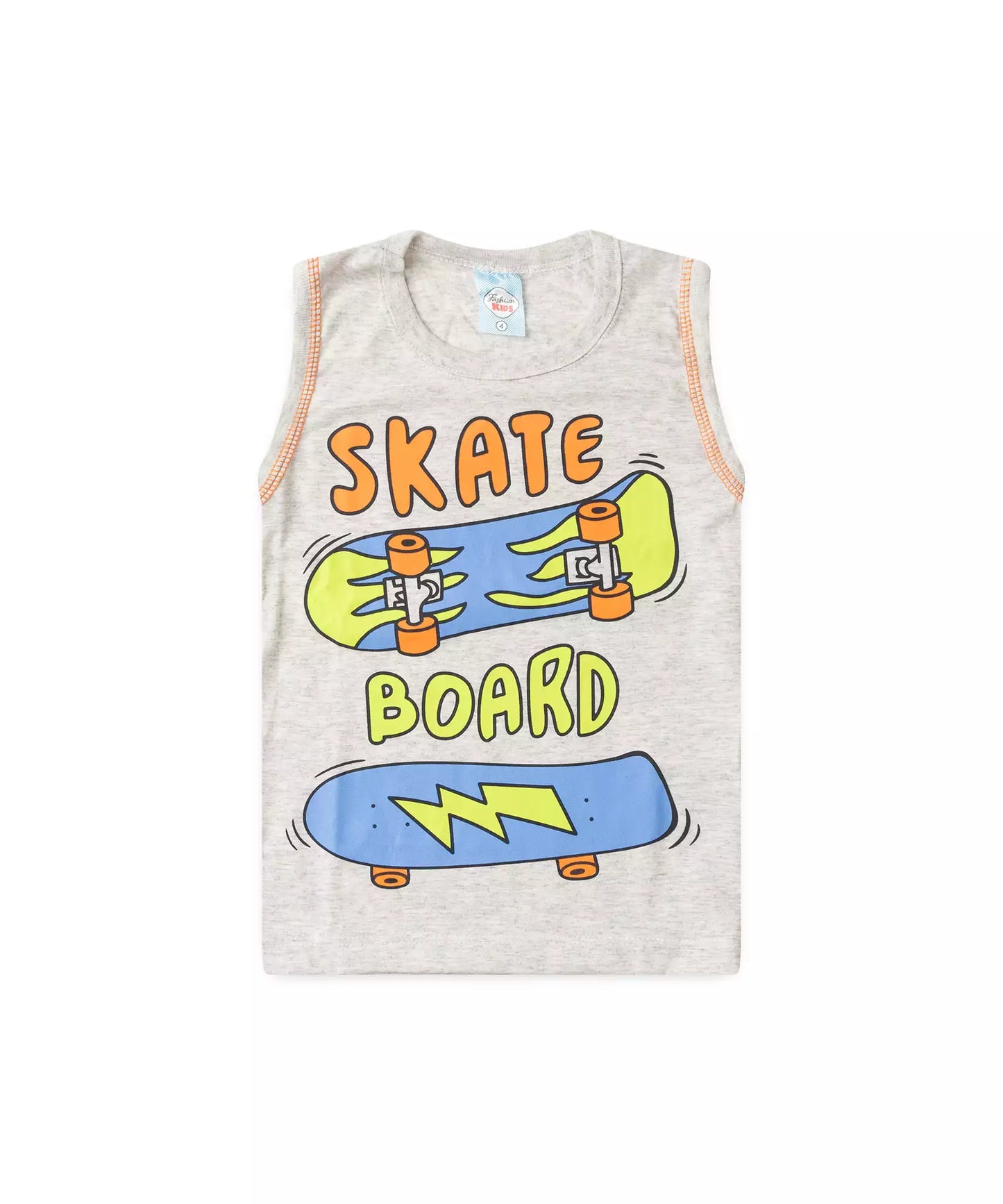 Conjunto Curto Infantil Masculino Skate Mescla
