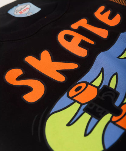 Conjunto Curto Infantil Masculino Skate Preto