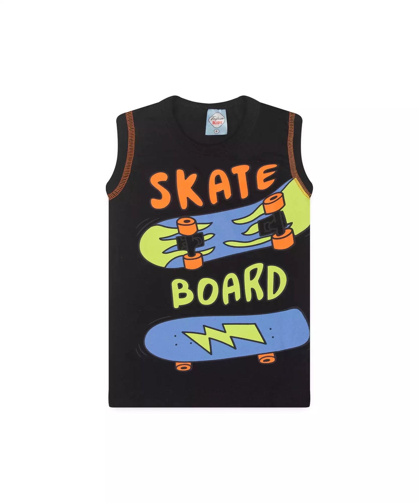 Conjunto Curto Infantil Masculino Skate Preto