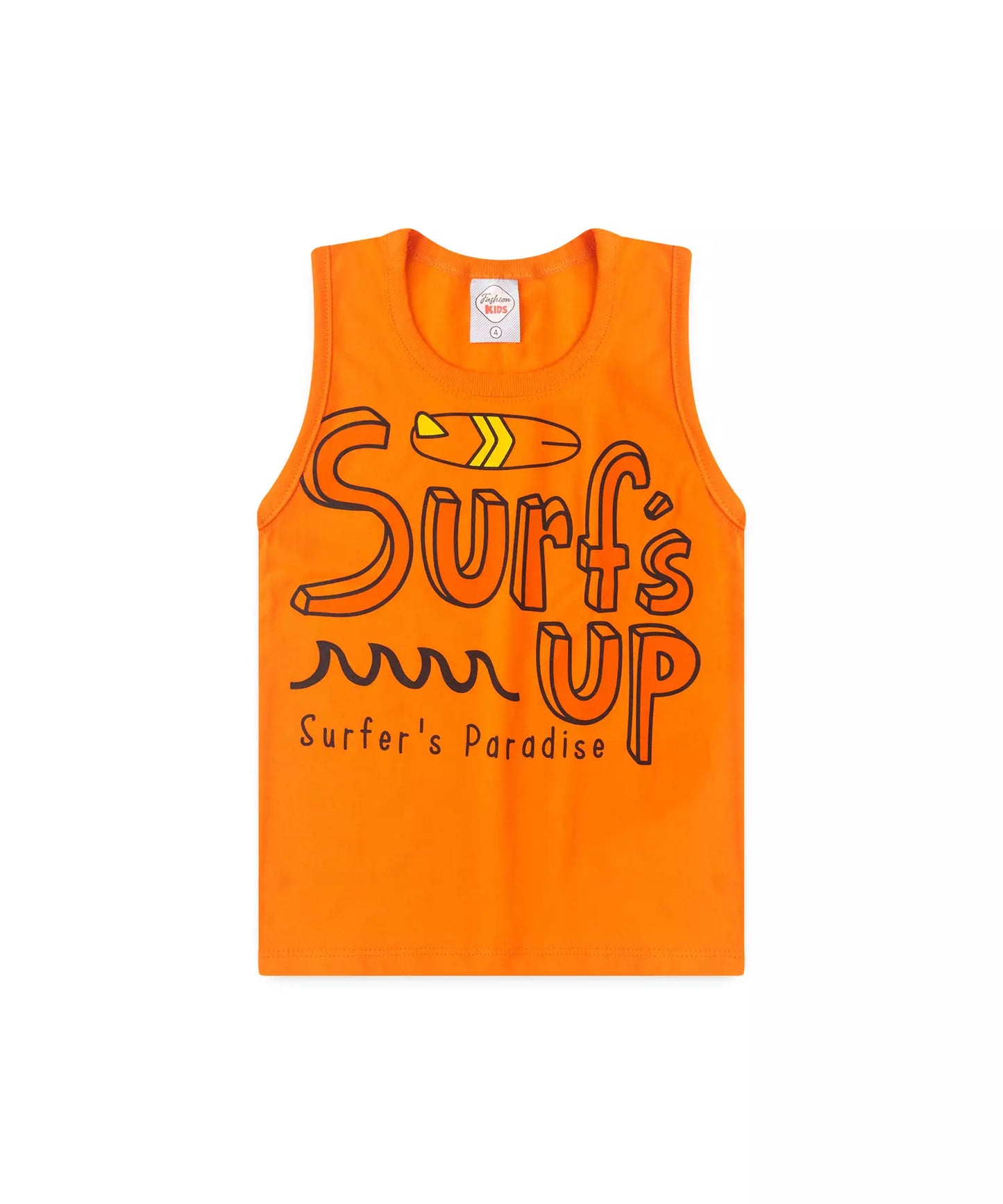 Conjunto Curto Infantil Masculino Amarelo Surf
