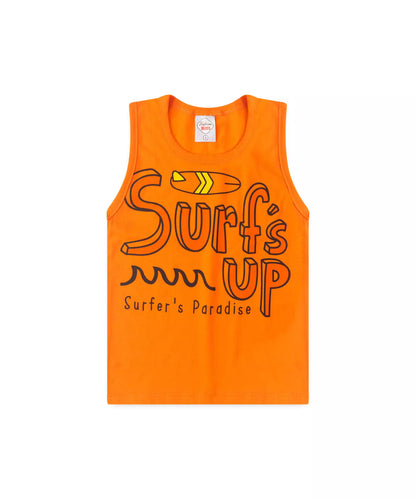 Conjunto Curto Infantil Masculino Amarelo Surf