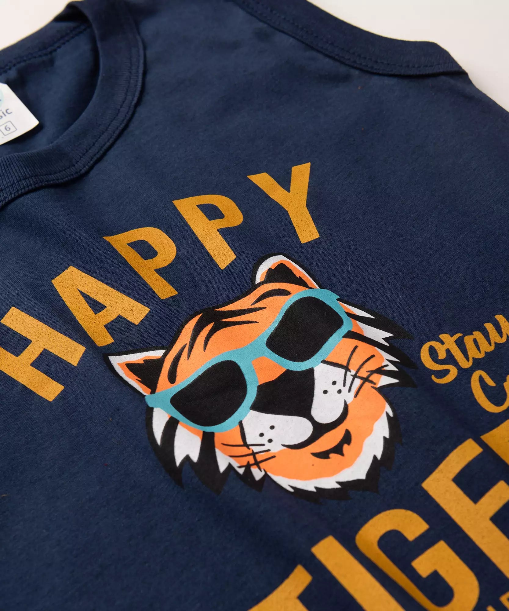 Conjunto Curto Infantil Masculino Tigre Marinho