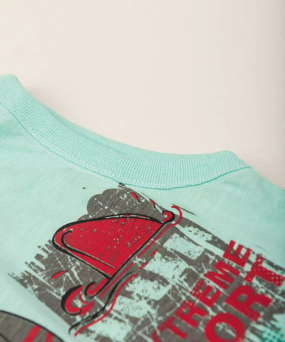 Conjunto Curto Infantil Masculino Tubarão Verde