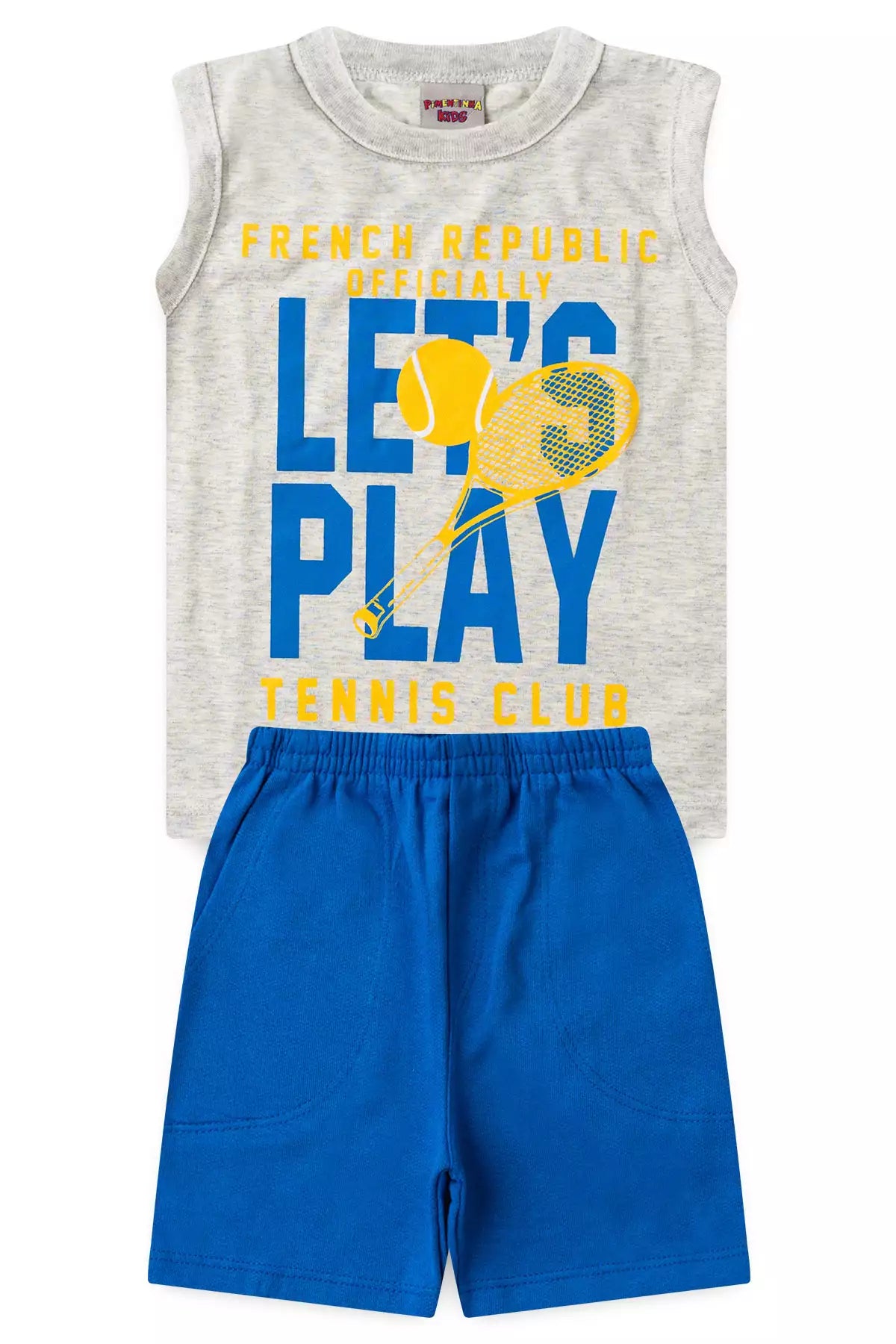 Conjunto Curto Menino Clube do Tênis Mescla
