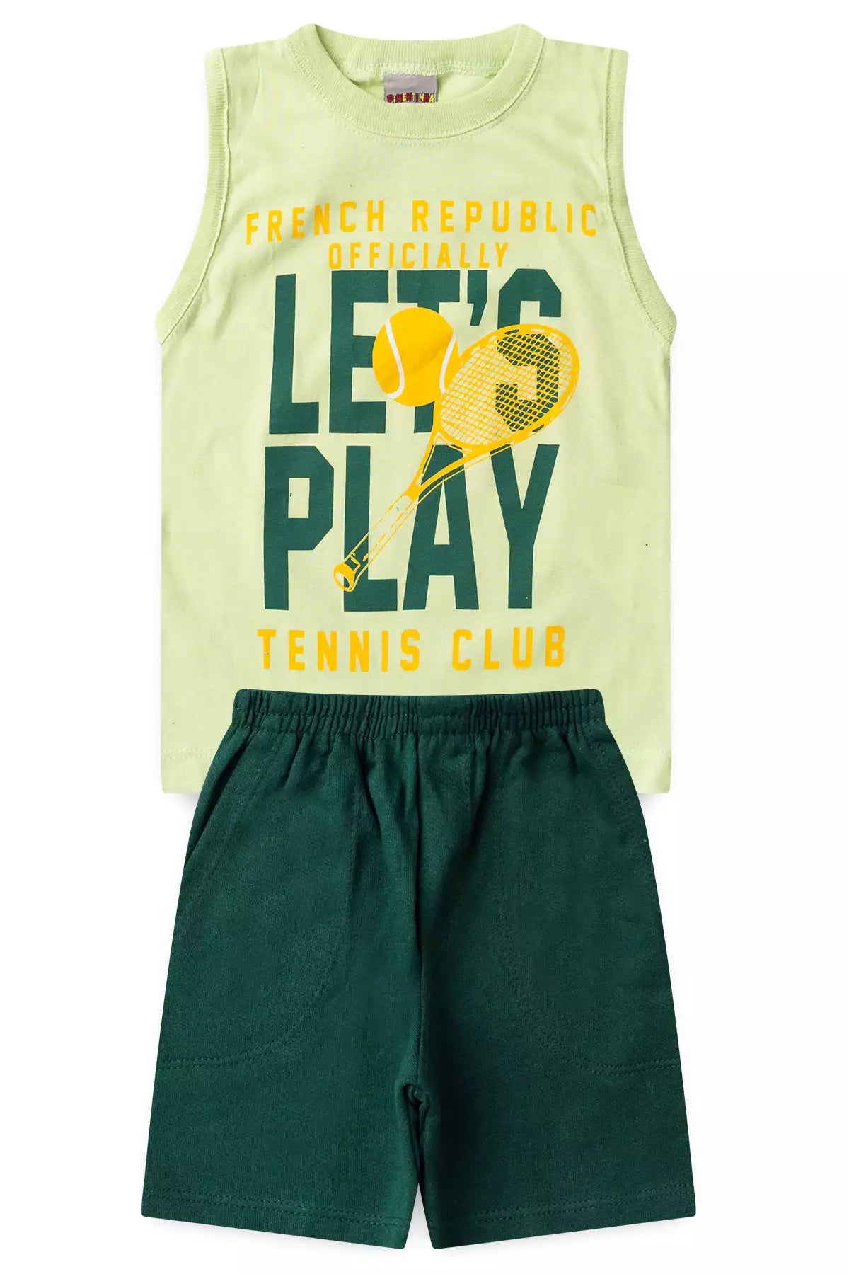 Conjunto Curto Menino Clube do Tênis Verde