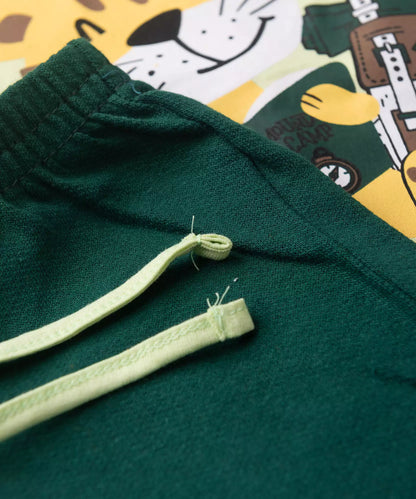 Conjunto Curto Menino Explorador Tigre Verde