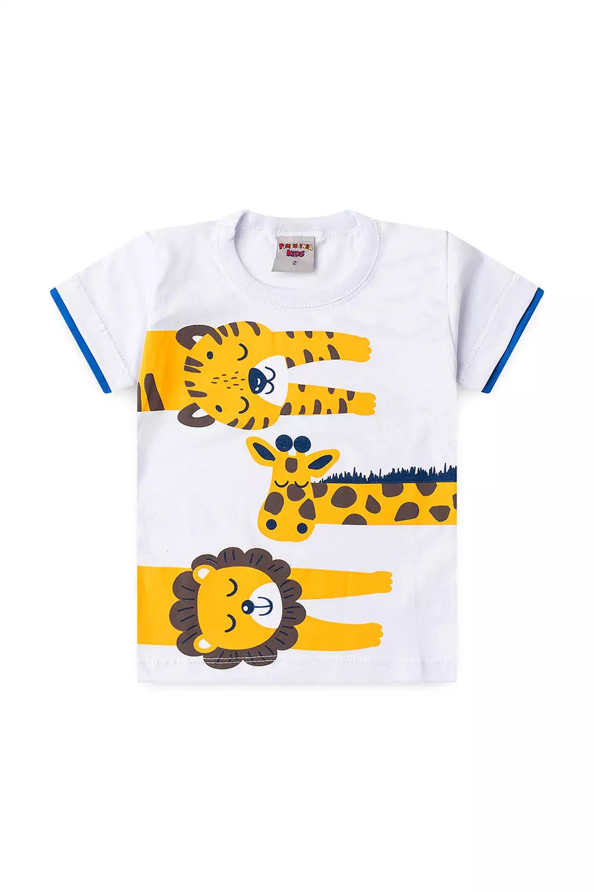 Conjunto Curto Menino Safari Selvagem Branco