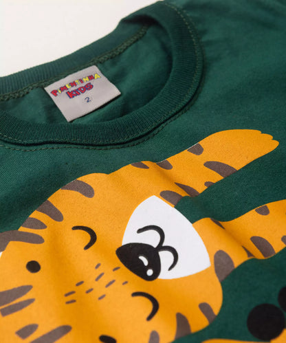 Conjunto Curto Menino Safari Selvagem Verde