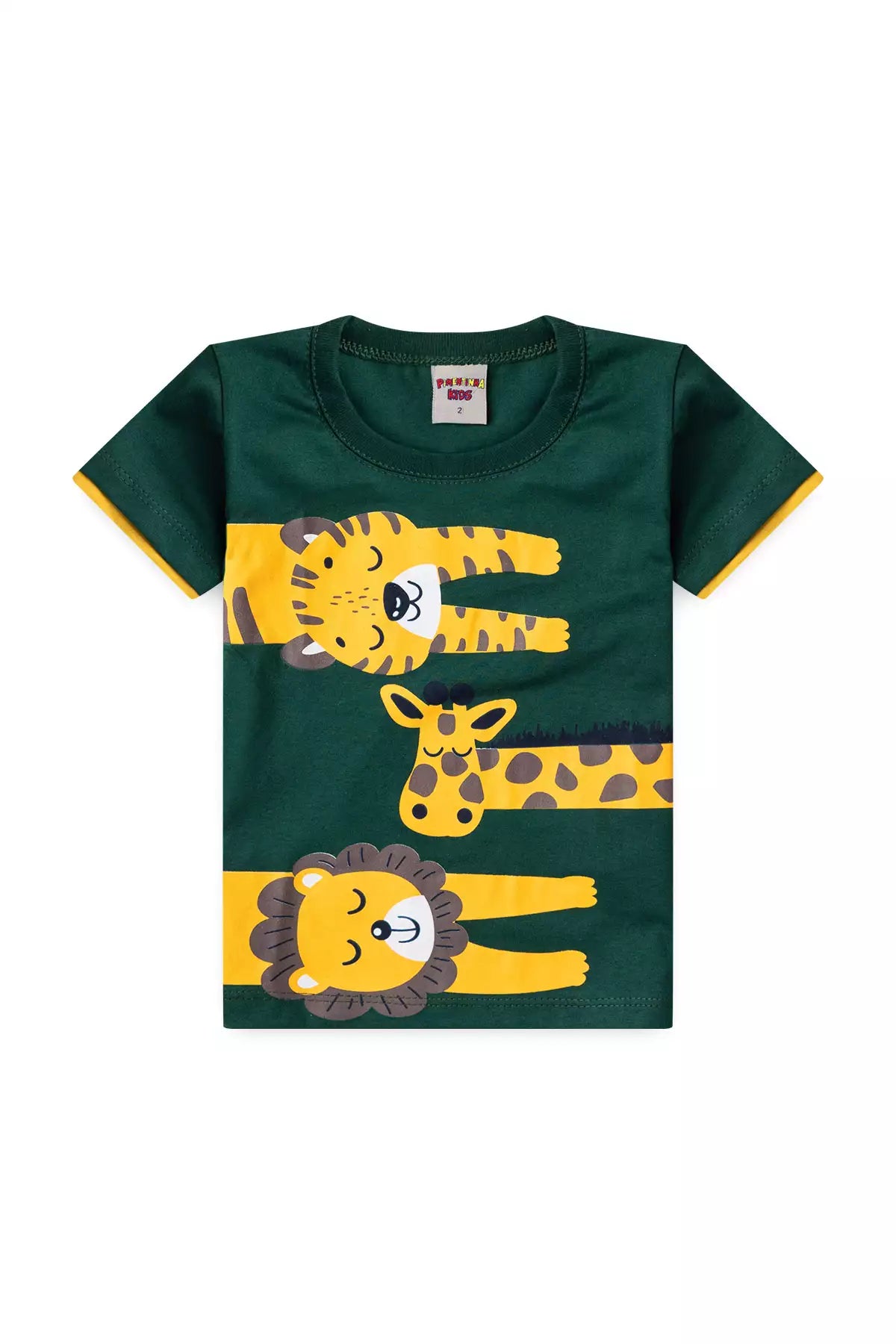 Conjunto Curto Menino Safari Selvagem Verde